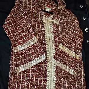 Vintage Sameera Fashions Hooded Kaftan Maxi Dress